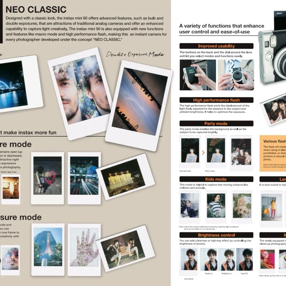 Fujifilm Instax Mini 90 Neo Classic Instant Film Camera